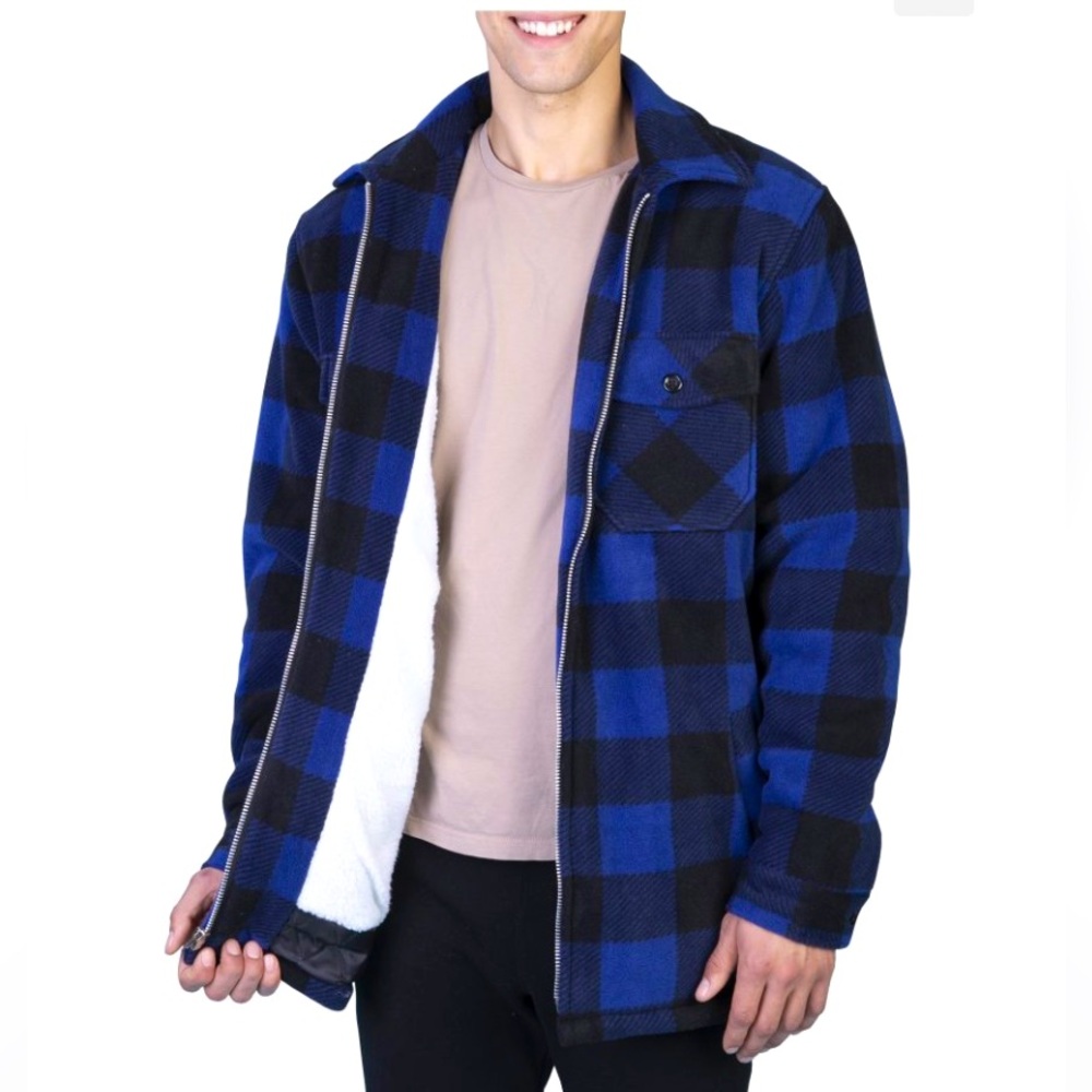 Maxxsel B&T Buffalo Plaid Polar Fleece Jacket XL